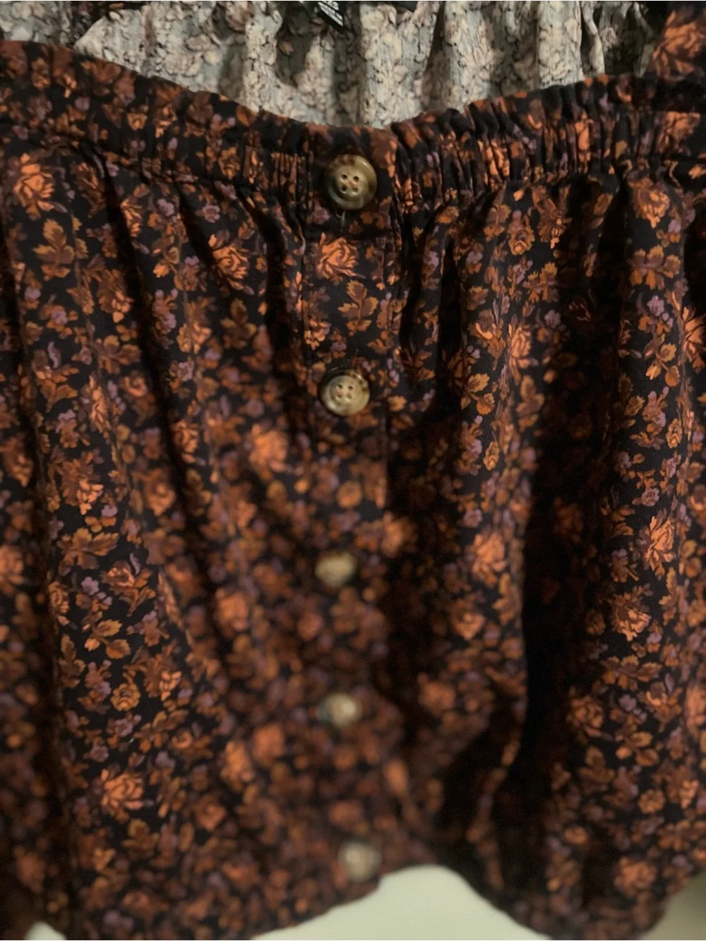 Madewell Orchard Floral Button-Front Puff Sleeve Blouse Size XXS ND183 Boho